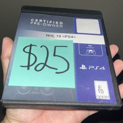 PlayStation 4 5 Video Game PS4 PS5 GameStop Cover NHL 19 Hockey Sports ESPN