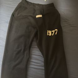Black 1977 Essentials Pants Uncuffed
