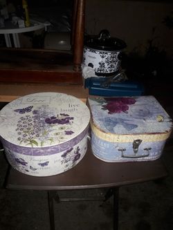DECOR BOXES NEW $10.00 each Or $15.00 For Both FOR WHATEVER USE.