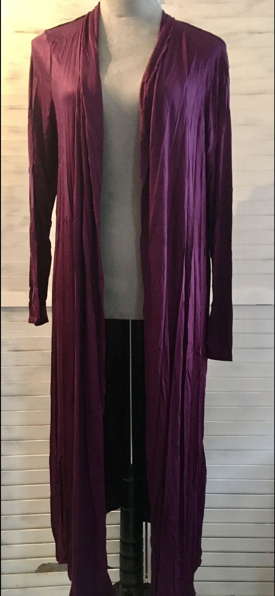 Purple Duster Cardigan, 2XL