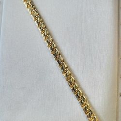 Income Tax Special 8mm 8' 10k Yellow Gold Solid Close Chino Link Bracelets 