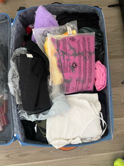 Large Hardshell Suitcase with Clothes