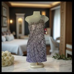 Metallic Snakeskin Print One Shoulder