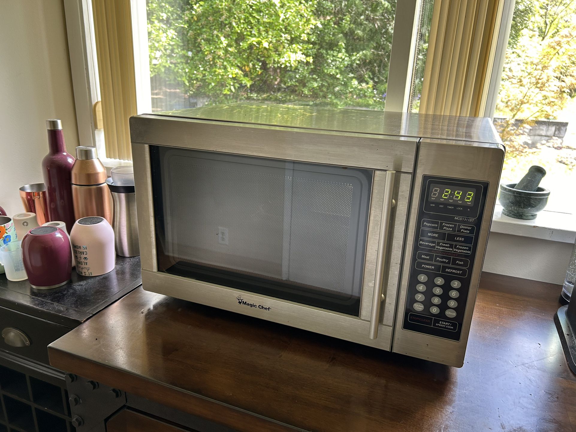 Magic Chef Stainless Steel Countertop Microwave