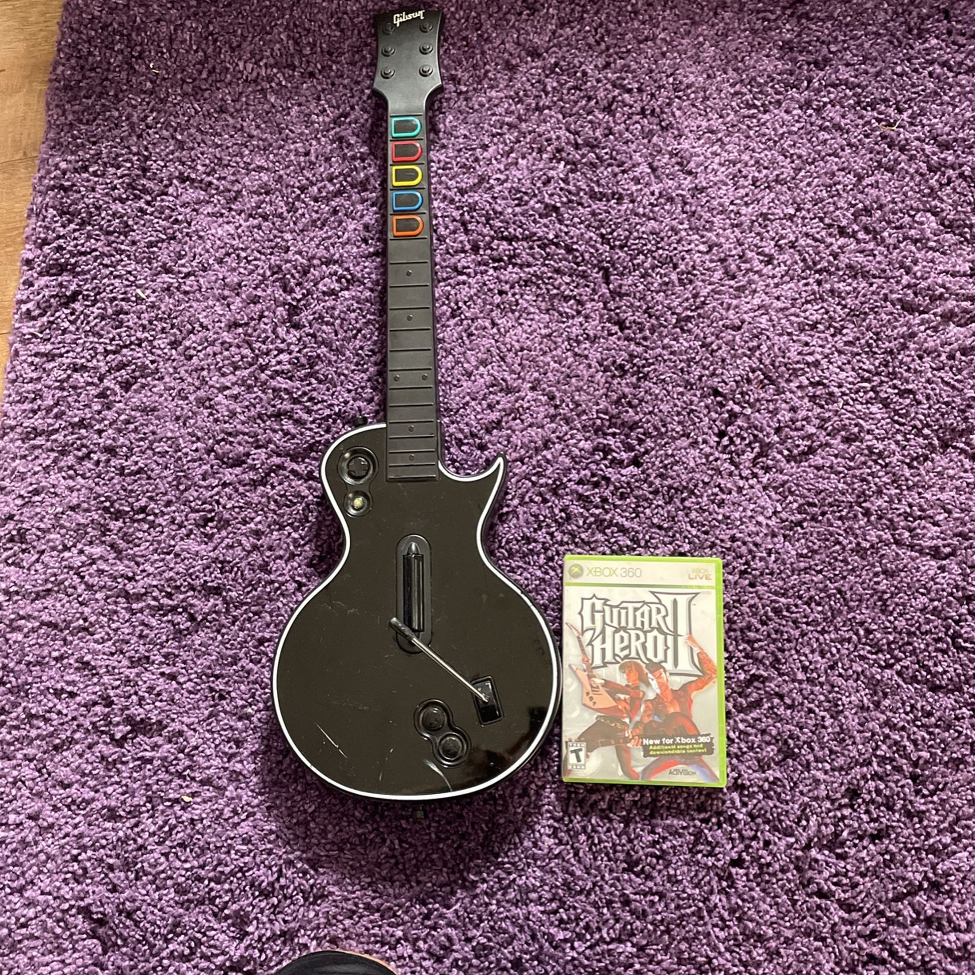 Guitar Hero 2 And Gibson Guitar Controller Xbox 360