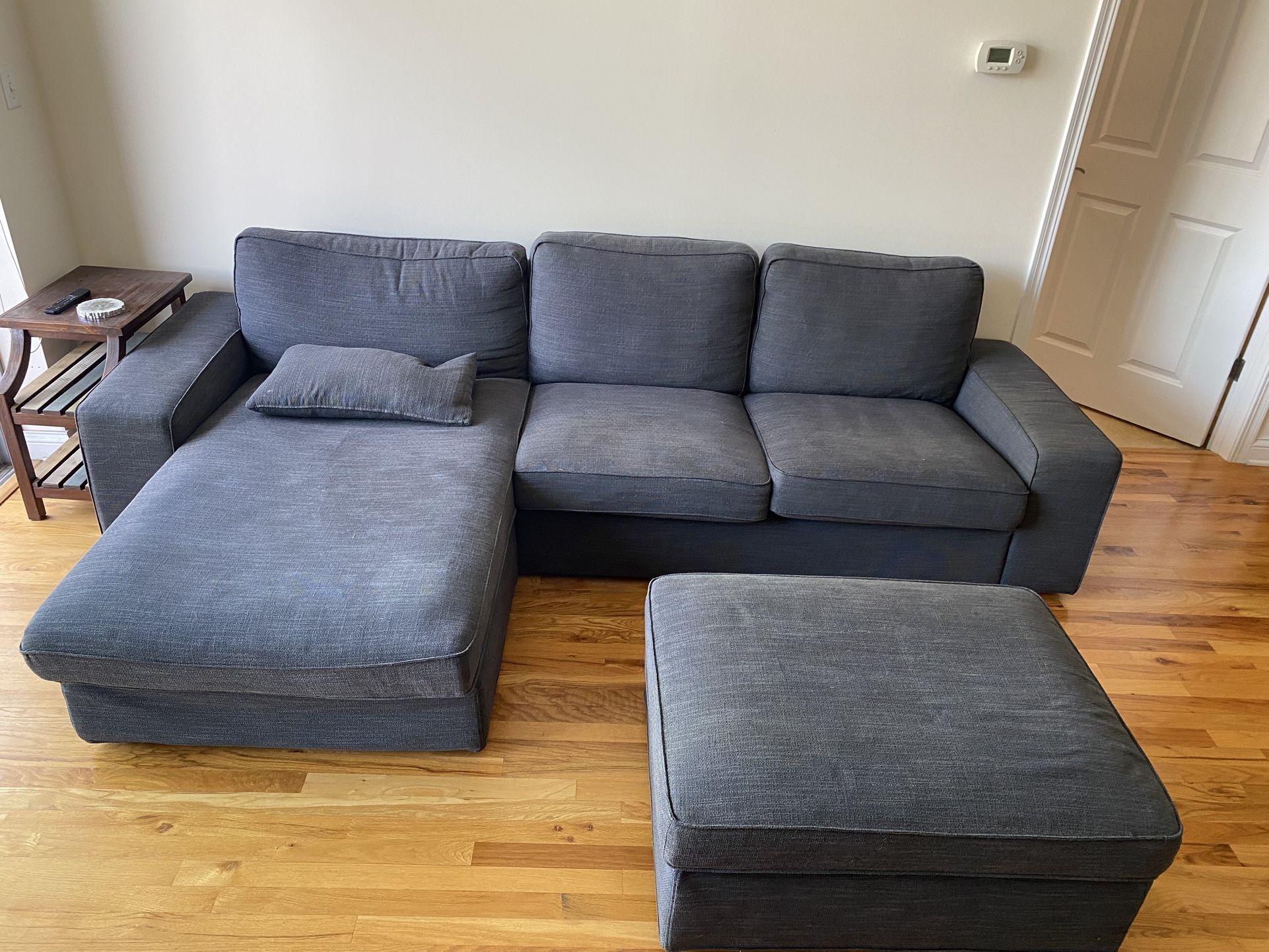 L Shaped IKEA Sofa + Ottoman