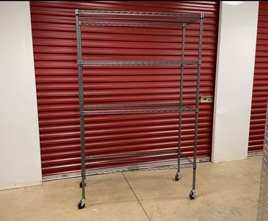 360 Office Furniture Black Wire Shelving Unit