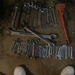 Large Tiny And Medium Sized Wrenches 