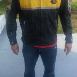 Leather Motorcycle Jacket $125