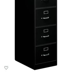 HON 4-Drawer Legal File - Full-Suspension Filing Cabinet with Lock, 52 by 25-Inch Black (H514)