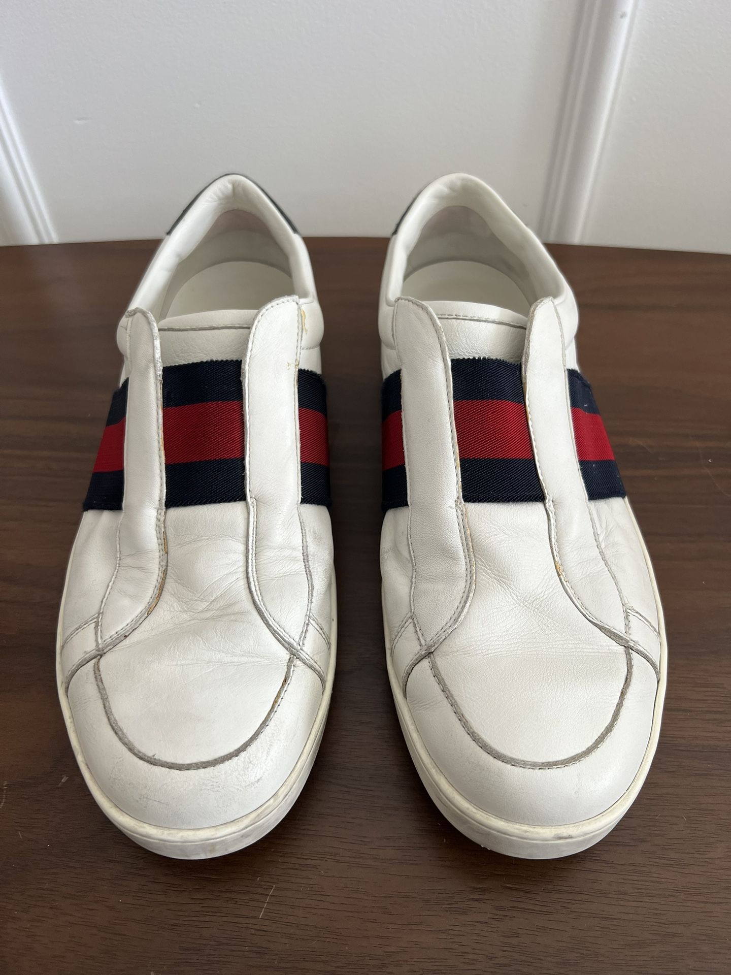 GUCCI MENS LEATHER SLIP-ON 8 1/2 (STYLE 322749)