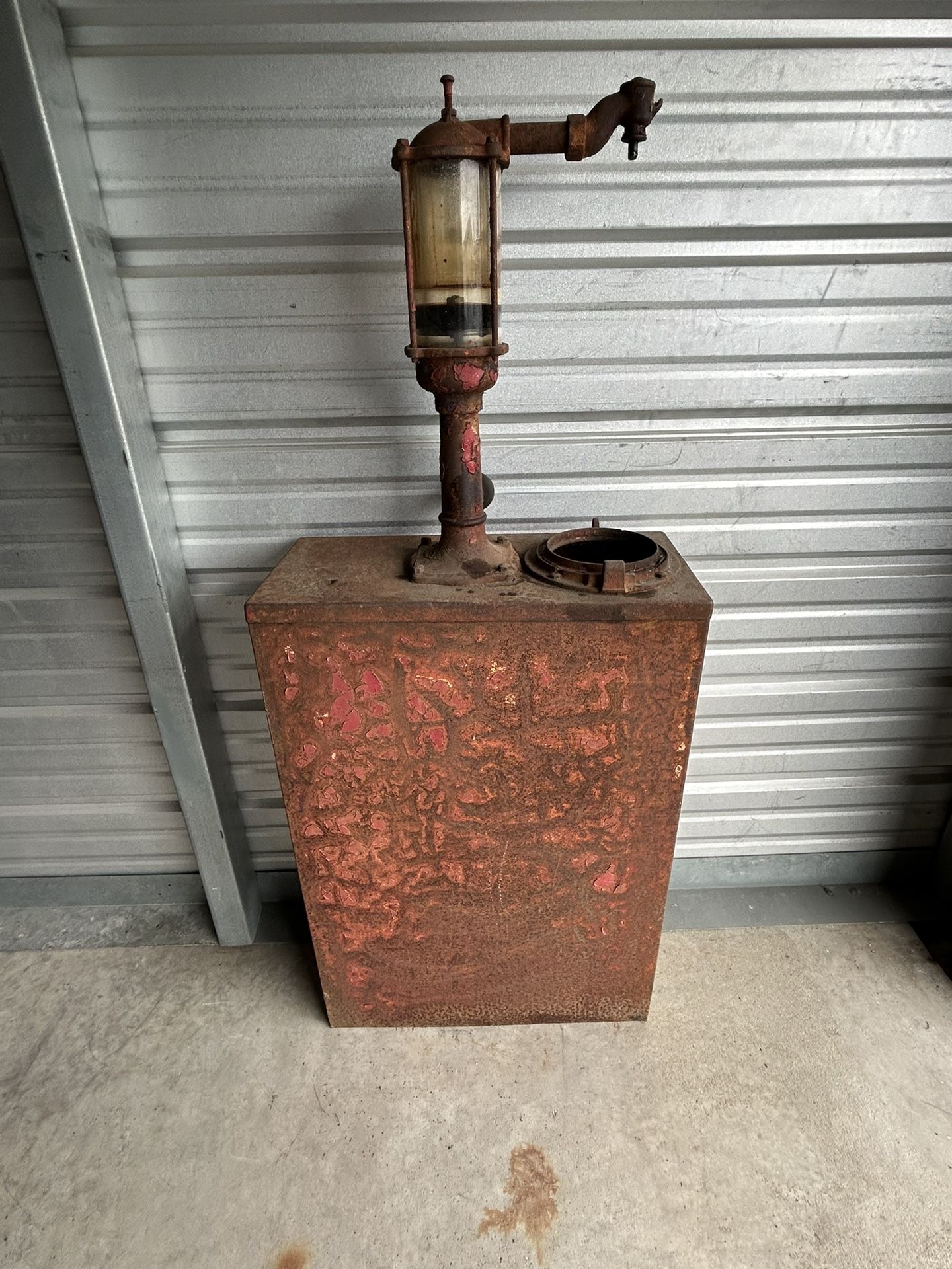 Antique Oil Lube Tank Glass 