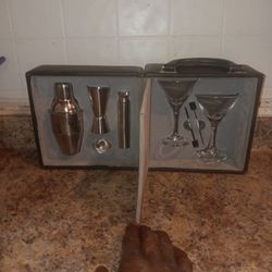 His And Hers Duo Martini Travel Bar Set