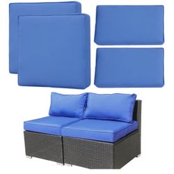 4Pcs Patio Cushion Covers Replacement,Outdoor Patio Seat Cushion Covers Furniture Sofa Covers,Waterproof Back Cushion Slipcovers Washable Pillow Cover