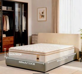 12inch Queen Size, Hybrid Memory Foam And Pocketed Coils Mattress,