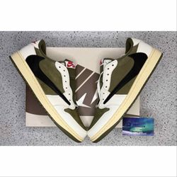 Jordan 1 Low Travis Scott Medium Olive 9 Men