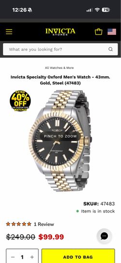 Invicta Specialty Oxford Men's Watch