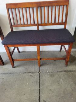 Wood Bench 44 W X 24 H Clean OBO
