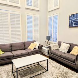 Furniture, Sofa, Love Seat, Center Table 