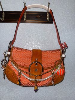 Coach y2k orange mini soho flag shoulder bag