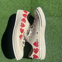 Converse Comme Des Garcons Play Chuck Cream Size 10