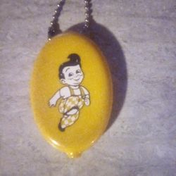 Vintage Flawless Rare Find Bob's Big Boy Rubber Yellow Coin Purse Never Used 