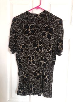 Vintage Floral Slinky Blouse