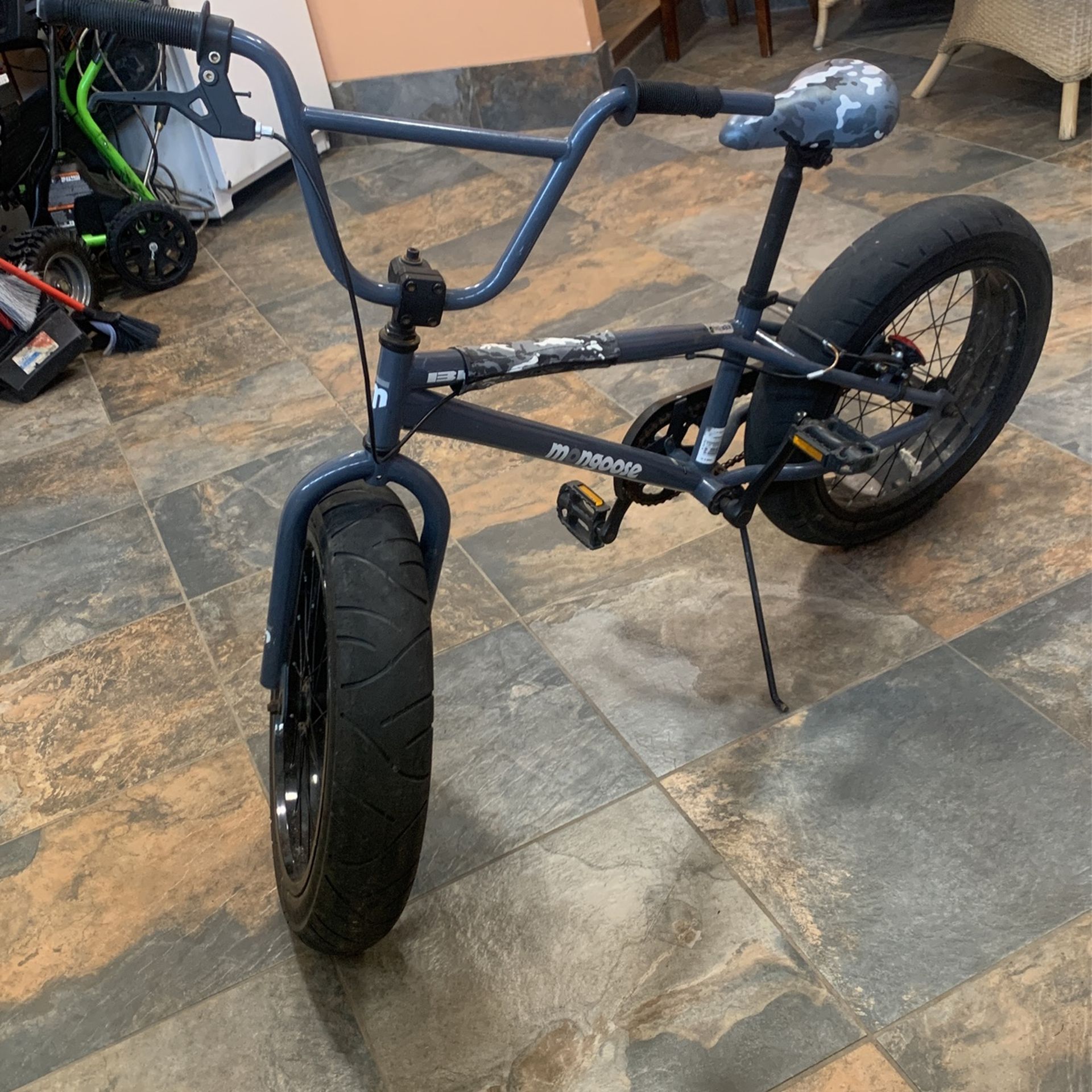 Black & Gray Bike With Big Wheels 