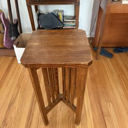 Wooden Mission Side Table/plant Stand 