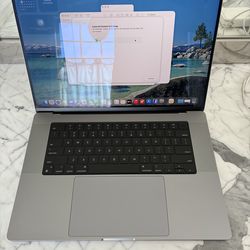 2021 Macbook pro 16 M1 pro 16gb 512gb space grey