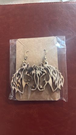 Custom wood/leather earrings