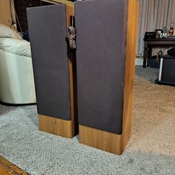 Pair of Panasonic 3' Wood Cabinet Speakers 