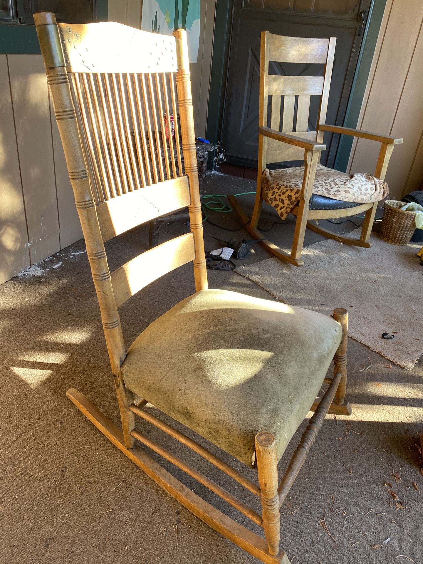 Antique Edwardian Turn Of The Century Rocking Chair 
