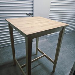 IKEA Wood Table With 4 Chairs 