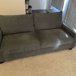 Grey Fabric Sofa 80”