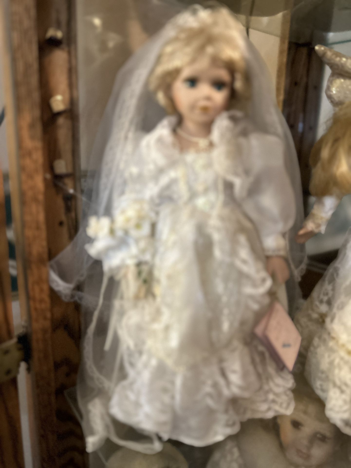 Beautiful BRIDE doll on Stand