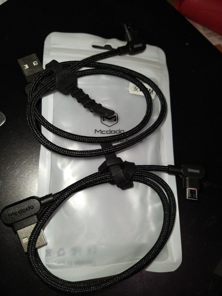Android Charging Cable 90 Degree 1 Ft. x2
