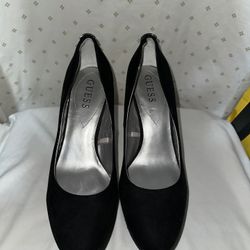GUESS Black Suede Heels