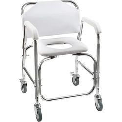 Large Toilet/ Shower Chair With Wheels