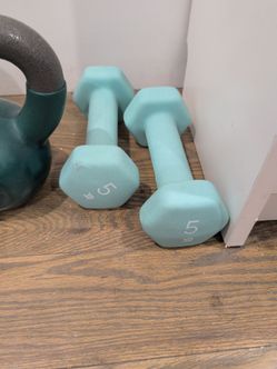 5 lb dumbbells (two)