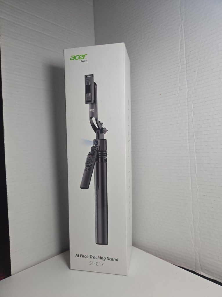 acer Auto Face Tracking Tripod for iPhone/Cell Phone/Android/Camera with Light and Remote, 64", No App, 360°Rotating Tripod Selfie Stick for Tiktok Yo
