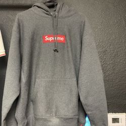SUPREME Box Logo Hoodie CHARCOAL  F/W21
