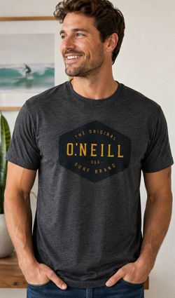 O’Neill Men’s XL Modern Fit Graphic T-Shirt Charcoal Gray Surf Skate Logo Tee