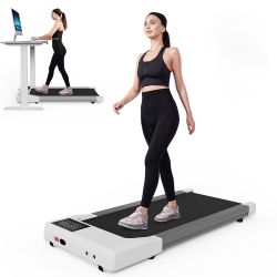 2025 Upgrade Walking Pad, Smart Under Desk Treadmill for Home Office, No-Assembly Treadmills with APP and Remote Control, LED Display, 2.5 H