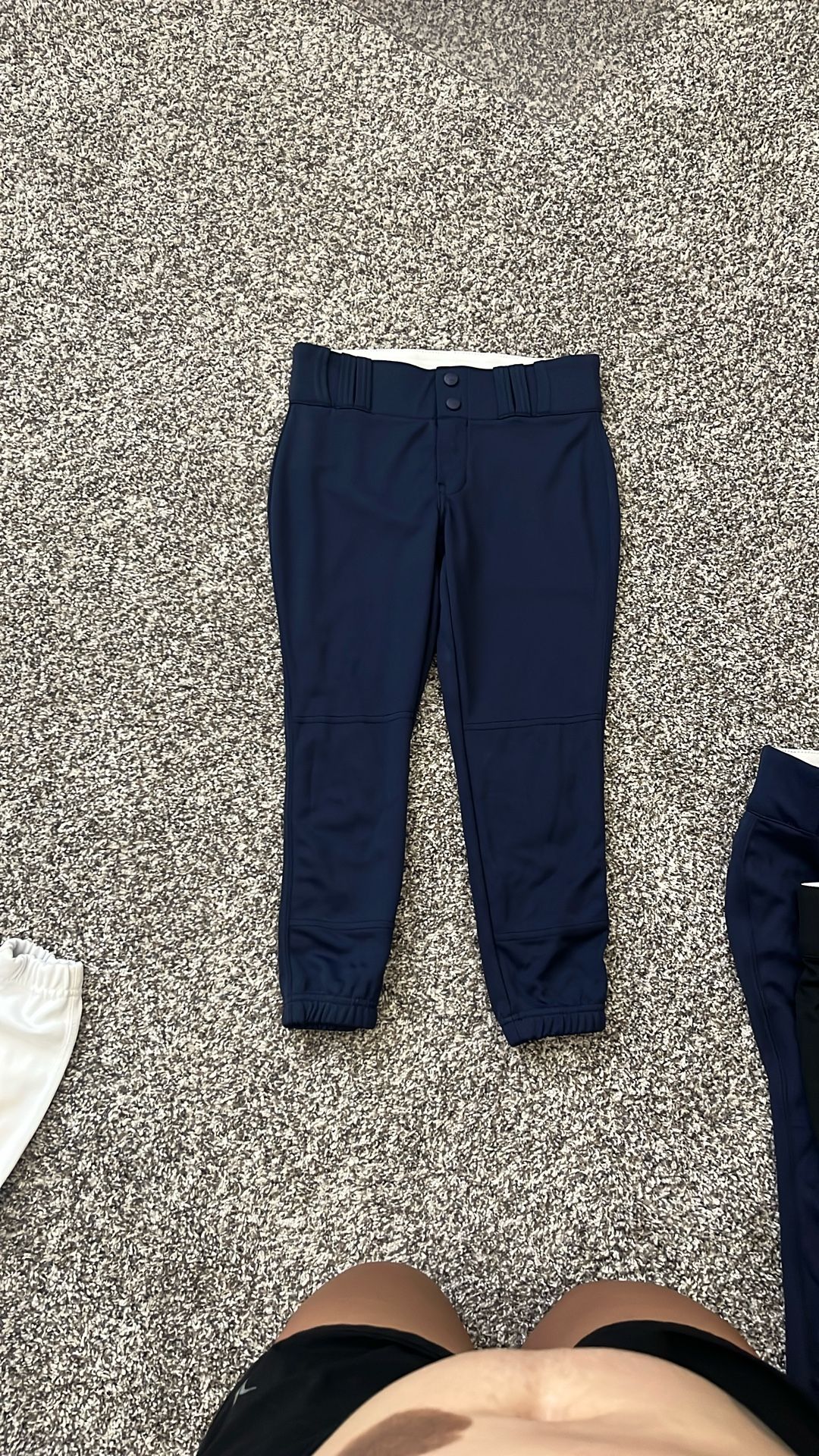 Girls Low Rise Softball Pants. Navy Size Medium