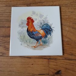 Vintage Rooster Ceramic Tile