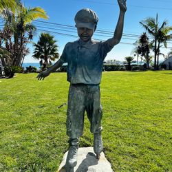 Bronze Kid Rollerblade Statue