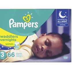 Pampers Swaddlers Overnights Diapers Size 3 66 Count