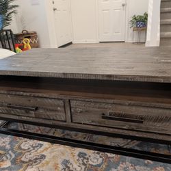 Brown Rectangle Coffee Table