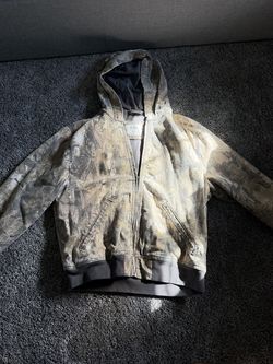 Hollister Mens Large Camo Canvas Hooded Jacket Coat
